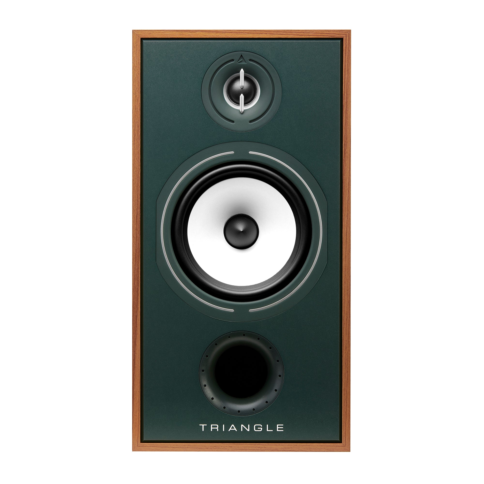 Triangle Hifi Enceintes Bibliothèque Borea BR04 Chene vert pictures packshot face 
